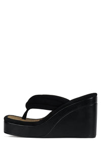 DRAMAQUEEN BLACK SUEDE CANVAS COMBO