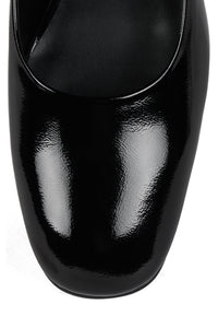 TOP-CLASS BLACK CRINKLE PATENT