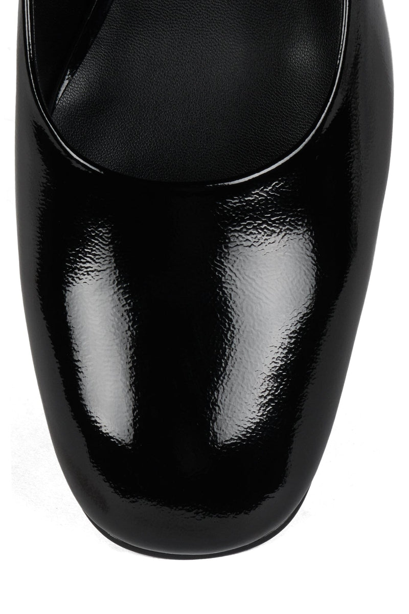 TOP-CLASS BLACK CRINKLE PATENT