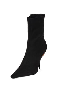 Crowned Black Suede