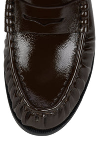 Stallone Brown Crinkle Patent