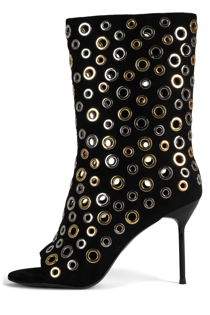 LOOPHOLE BLACK SUEDE GOLD SILVER
