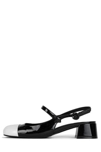 COU-COU BLACK PAT WHITE PAT