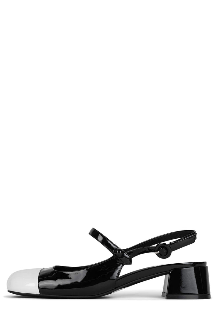 COU-COU BLACK PAT WHITE PAT