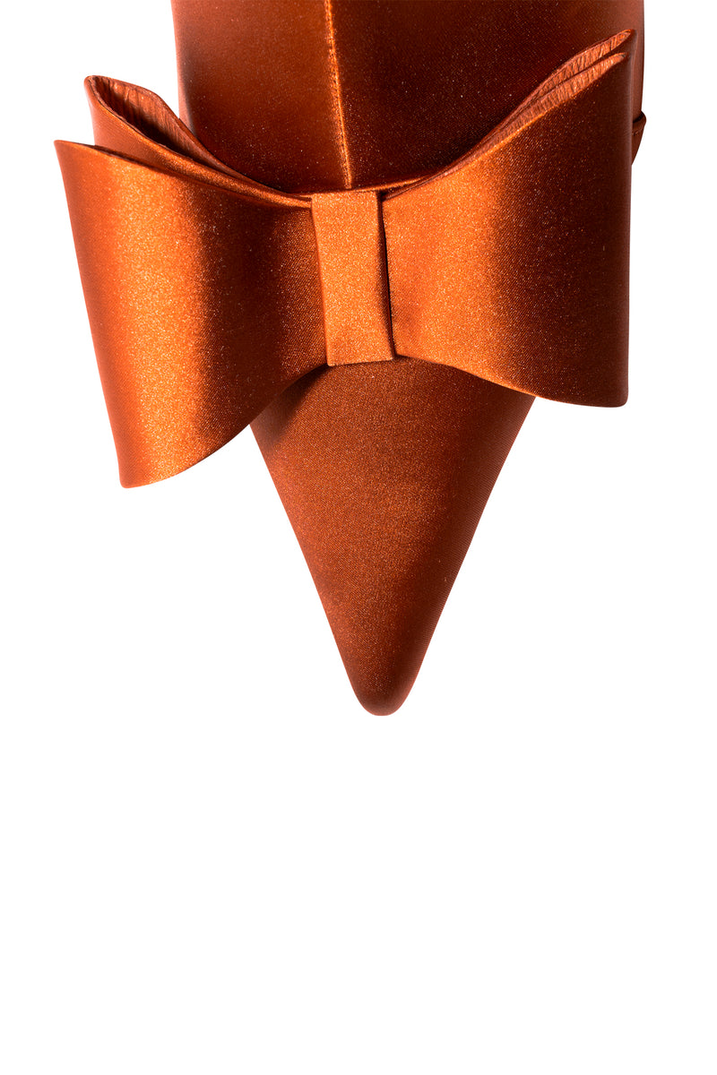 BOW-TIE RUST SATIN