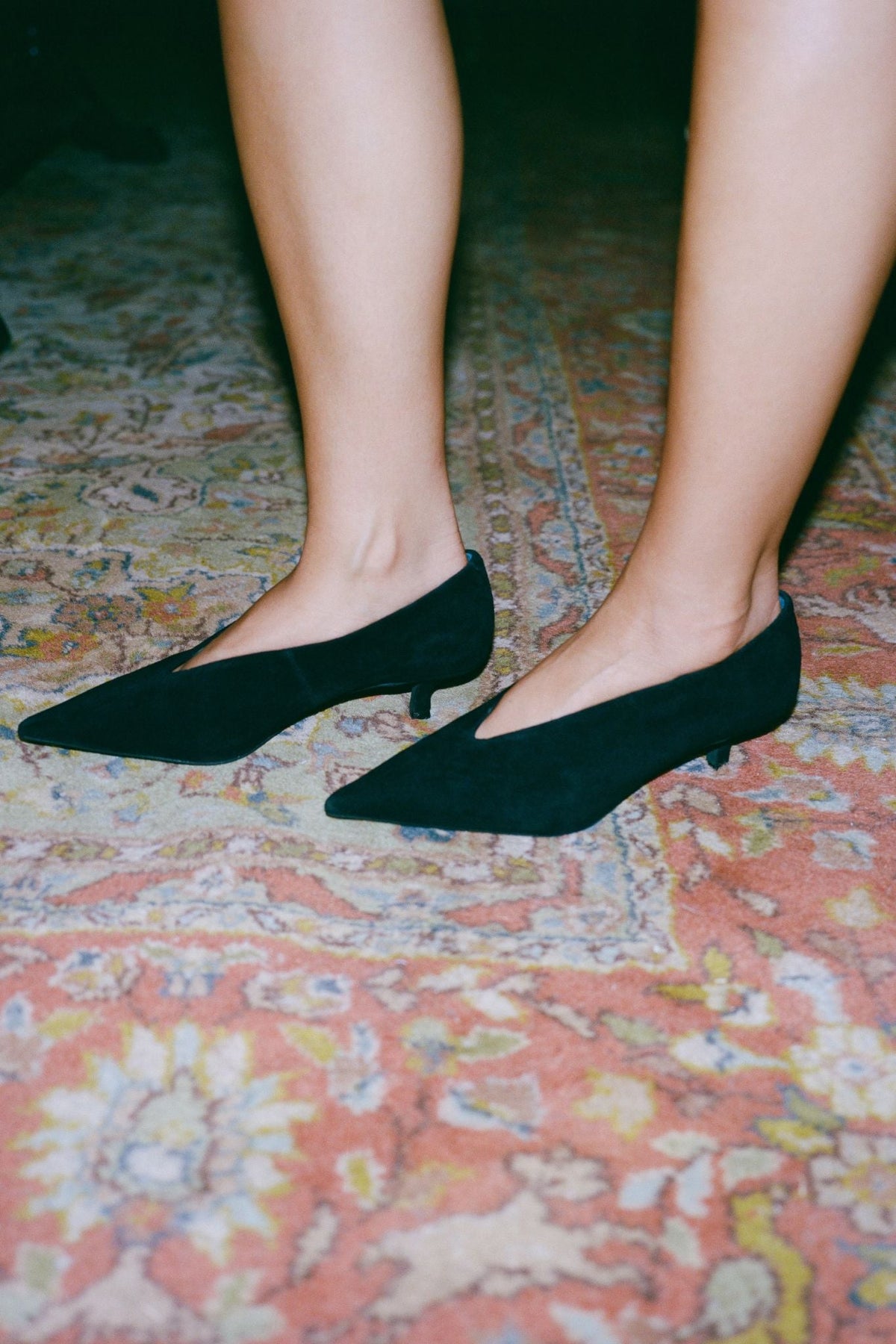 Ida-Mae Dark Black Suede