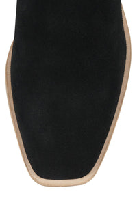 Horseshoe Black Suede