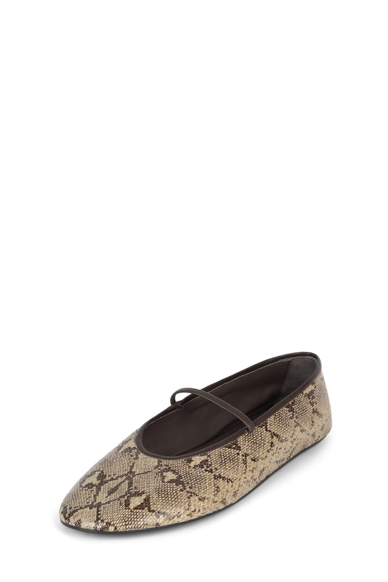 BALLERINA BEIGE MARRONE SERPENTE