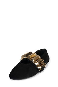 RIGID BLACK SUEDE GOLD