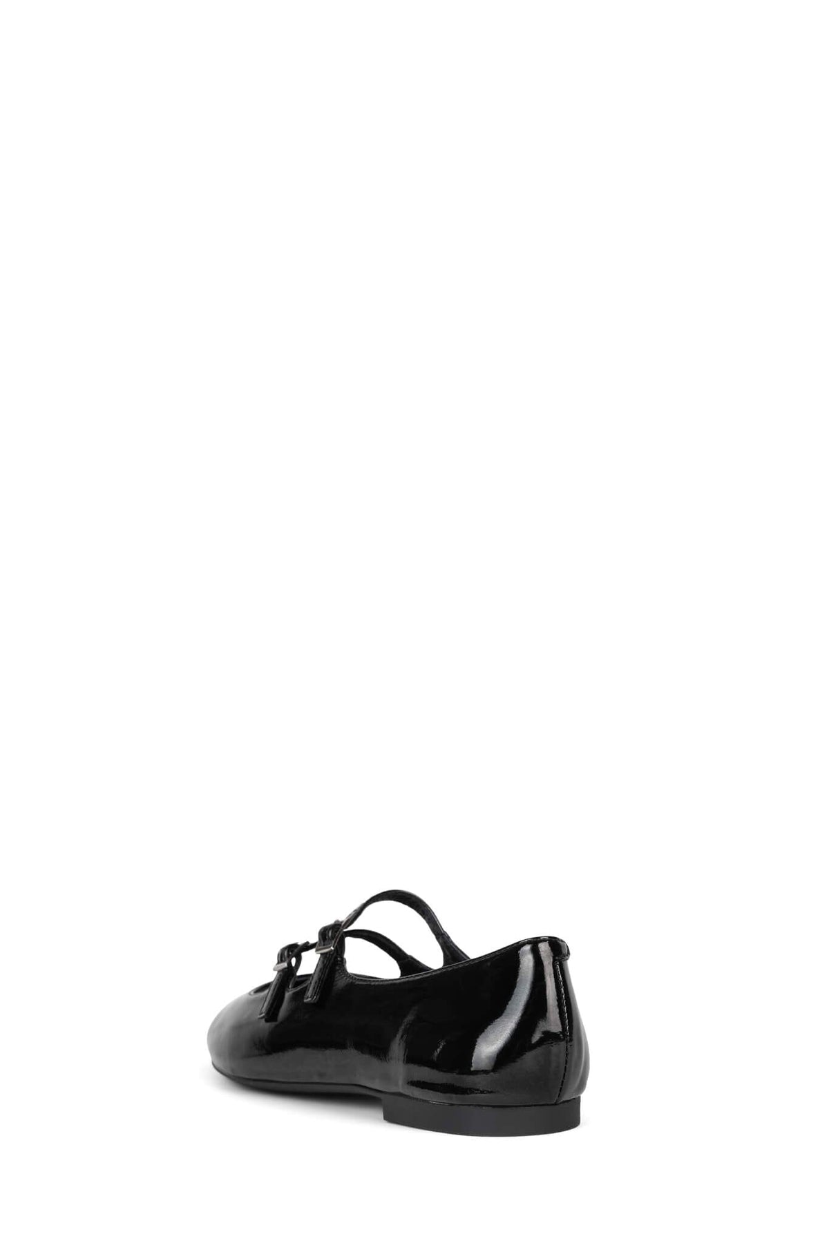 SATINE BLACK CRINKLE PATENT