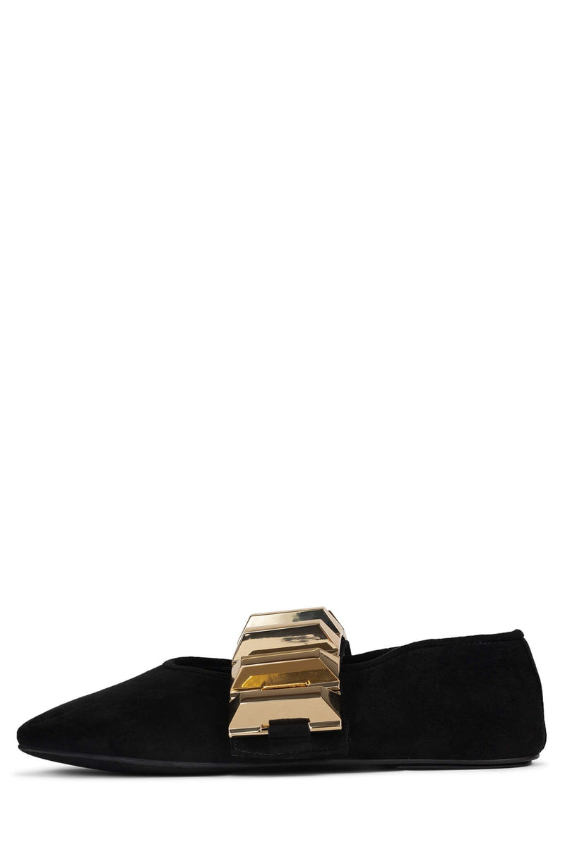 RIGID BLACK SUEDE GOLD