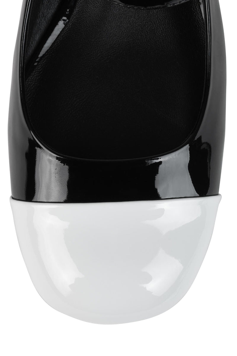 COU-COU BLACK PAT WHITE PAT