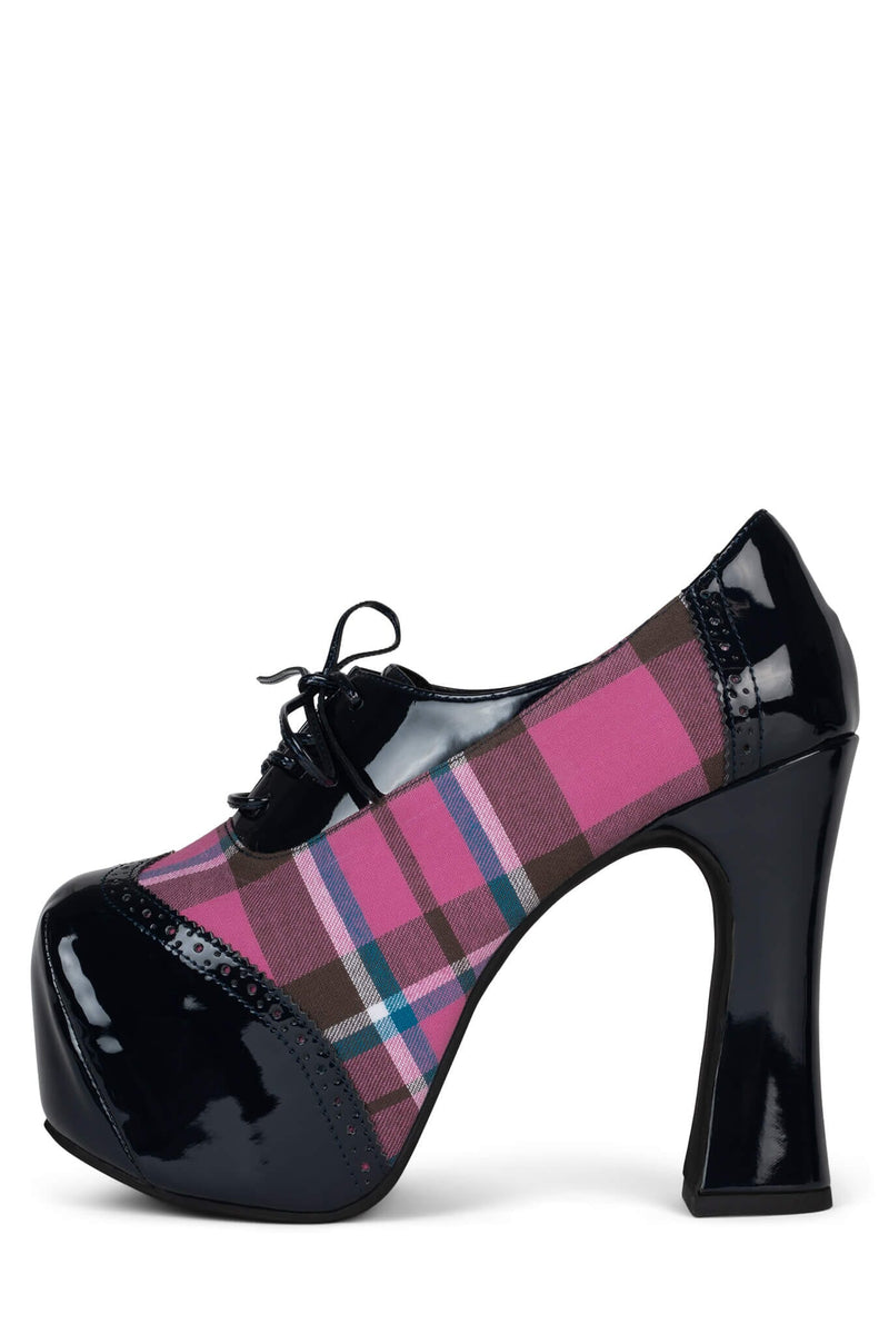 BRONTE NAVY ROSE PLAID