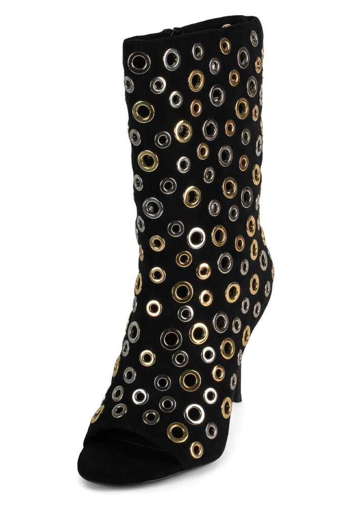 LOOPHOLE BLACK SUEDE GOLD SILVER