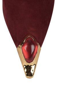 NAIAD RED GOLD SUEDE