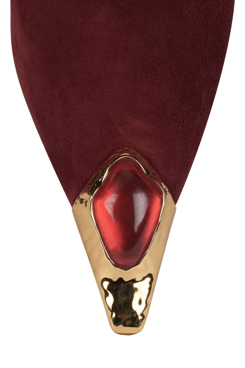 NAIAD RED GOLD SUEDE