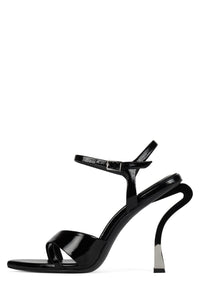 ALINEA BLACK CRINKLE PATENT