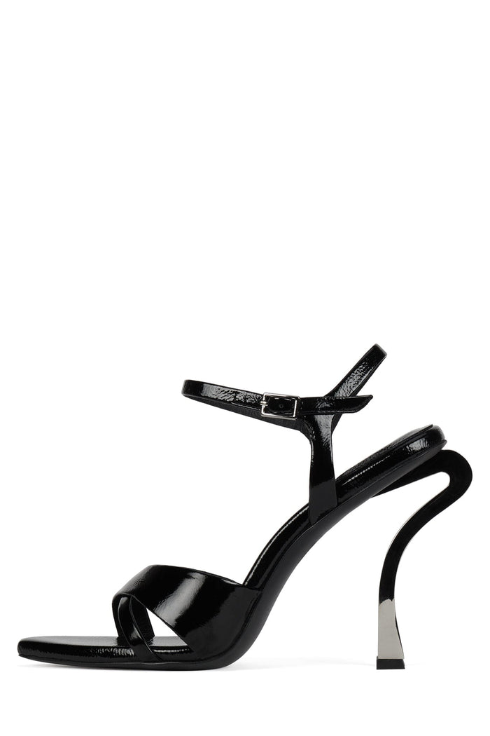 ALINEA BLACK CRINKLE PATENT