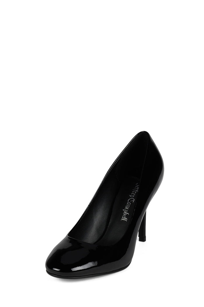 REAL-LIFE BLACK PATENT CRINKLE