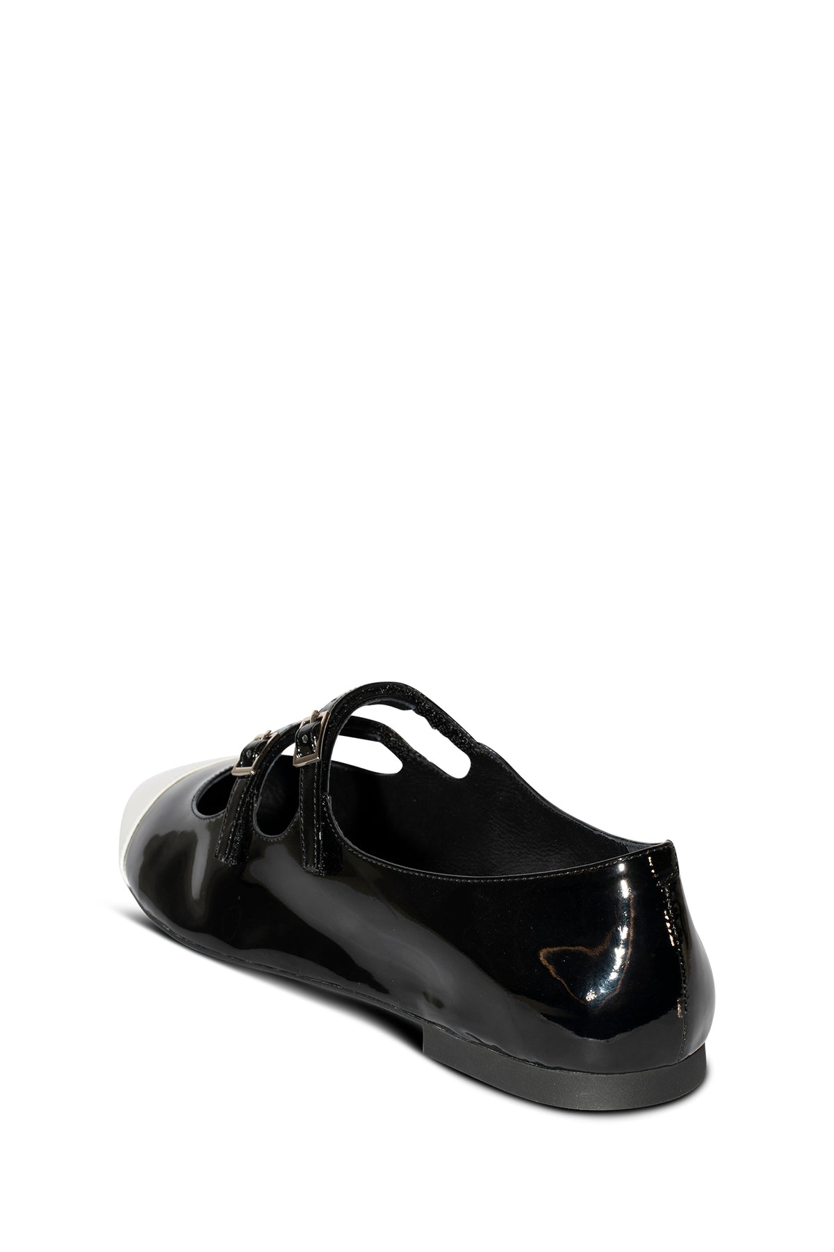 SATIN-CP BLACK PATENT WHITE PATENT