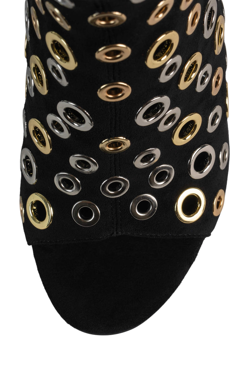LOOPHOLE BLACK SUEDE GOLD SILVER