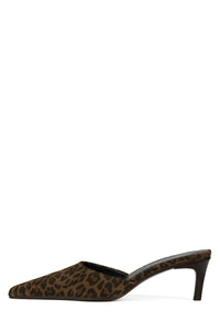 Claudina Tan Leopard Suede