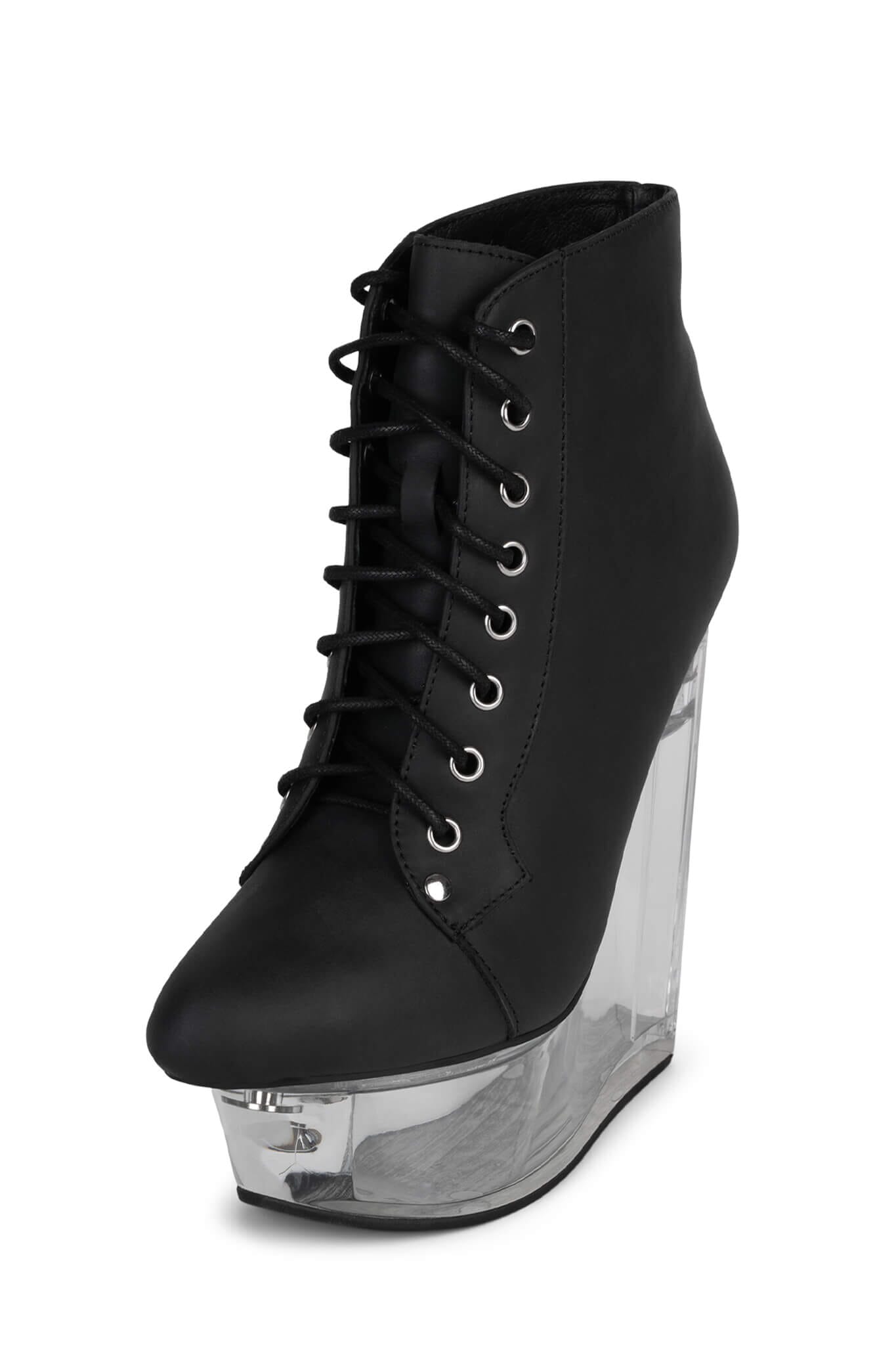 Clear black booties hotsell